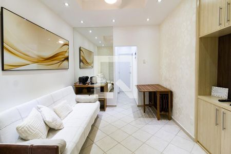 Detalhe da sala de apartamento para alugar com 1 quarto, 36m² em Leblon, Rio de Janeiro