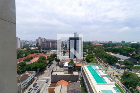 Sala - Vista de apartamento à venda com 1 quarto, 45m² em Santo Amaro, São Paulo