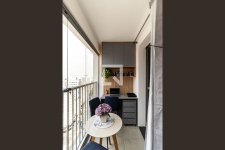 Studio à venda com 26m², 1 quarto e sem vagaVaranda