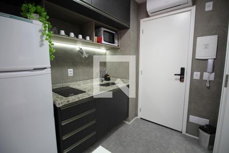 Cozinha de kitnet/studio para alugar com 1 quarto, 20m² em Vila Mariana, São Paulo