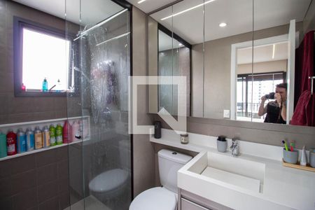 Banheiro da Suíte de apartamento à venda com 1 quarto, 40m² em Paraíso, São Paulo