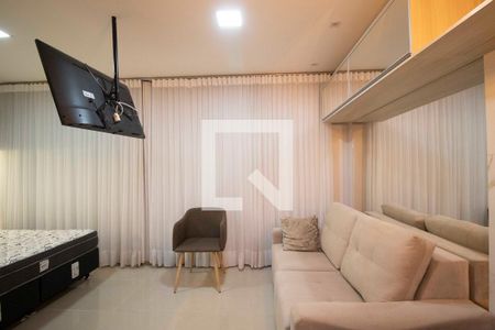 Sala de apartamento para alugar com 1 quarto, 37m² em Jardim Goiás, Goiânia