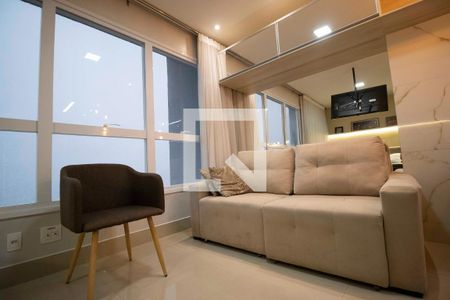 Sala de apartamento para alugar com 1 quarto, 37m² em Jardim Goiás, Goiânia