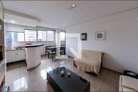 Sala de apartamento para alugar com 1 quarto, 51m² em Luxemburgo, Belo Horizonte