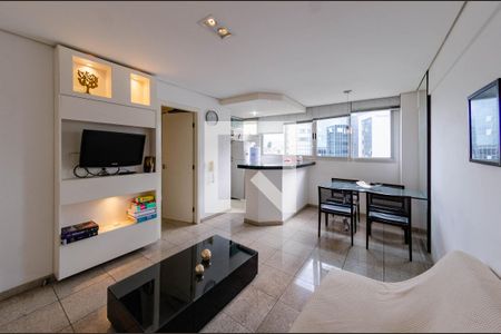 Sala de apartamento para alugar com 1 quarto, 51m² em Luxemburgo, Belo Horizonte