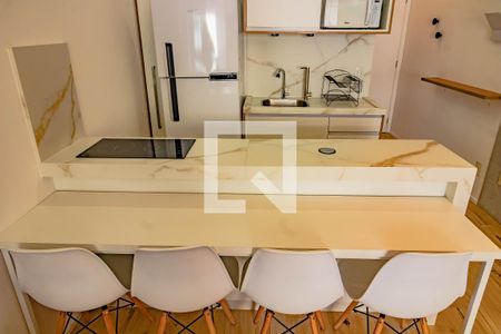 Cozinha de apartamento à venda com 1 quarto, 27m² em Mirandópolis, São Paulo