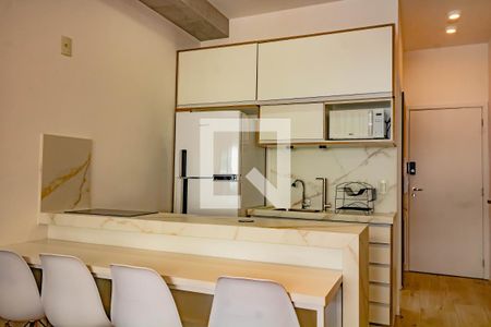 Cozinha de apartamento à venda com 1 quarto, 27m² em Mirandópolis, São Paulo