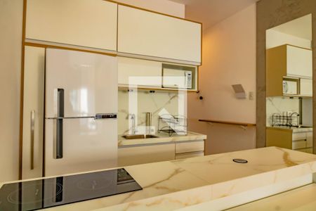 Cozinha de apartamento à venda com 1 quarto, 27m² em Mirandópolis, São Paulo