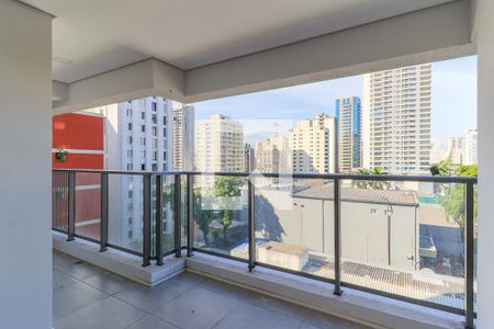 Varanda da Sala de apartamento para alugar com 2 quartos, 64m² em Campo Belo, São Paulo