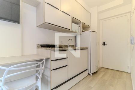 Cozinha de kitnet/studio à venda com 1 quarto, 16m² em Santa Efigênia, São Paulo
