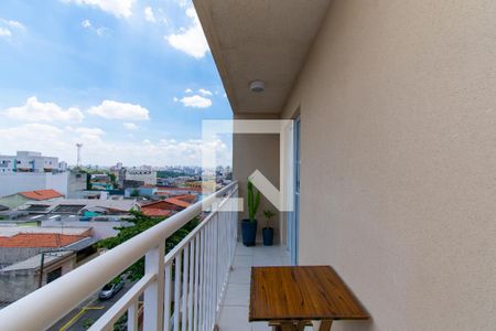 Varanda da Sala de apartamento para alugar com 1 quarto, 36m² em Vila Alpina, São Paulo