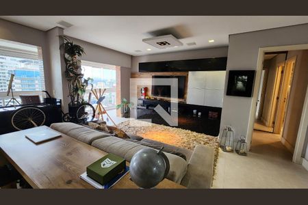 Detalhe Sala de apartamento para alugar com 1 quarto, 90m² em Gonzaga, Santos