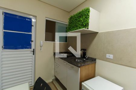 Cozinha de kitnet/studio para alugar com 1 quarto, 16m² em Mooca, São Paulo