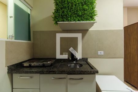 Cozinha de kitnet/studio para alugar com 1 quarto, 16m² em Mooca, São Paulo