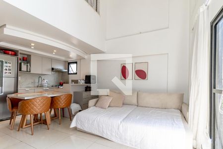Sala de apartamento para alugar com 1 quarto, 54m² em Indianópolis, São Paulo