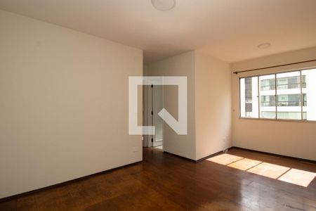 Sala, panorâmica de apartamento à venda com 2 quartos, 60m² em Indianópolis, São Paulo