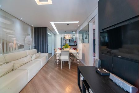 Sala de apartamento à venda com 2 quartos, 56m² em Vila Alzira, Santo André