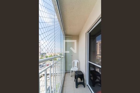 Varanda da Sala de apartamento à venda com 2 quartos, 56m² em Vila Alzira, Santo André