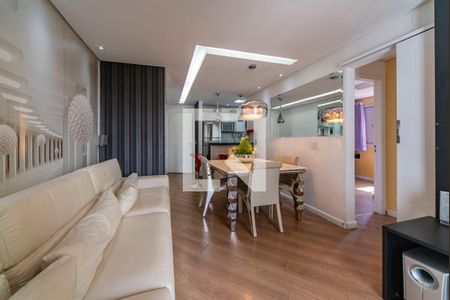 Sala de apartamento à venda com 2 quartos, 56m² em Vila Alzira, Santo André