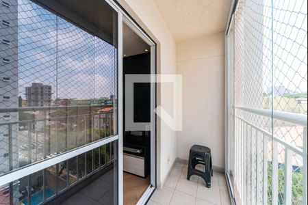Varanda da Sala de apartamento à venda com 2 quartos, 56m² em Vila Alzira, Santo André