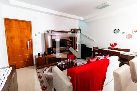 Sala de apartamento à venda com 3 quartos, 145m² em Vila Scarpelli, Santo André