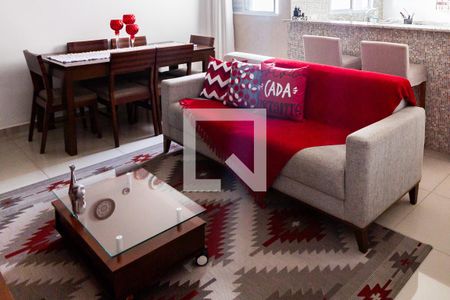 Detalhe Sala de apartamento à venda com 3 quartos, 145m² em Vila Scarpelli, Santo André