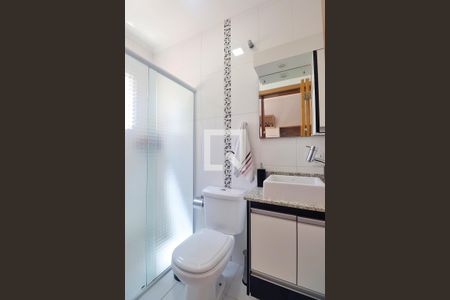 Suíte - Banheiro do Quarto 1 de apartamento à venda com 3 quartos, 82m² em Vila Camilópolis, Santo André