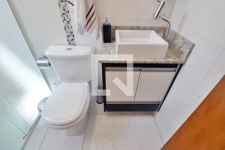 Suíte - Banheiro do Quarto 1 de apartamento à venda com 3 quartos, 82m² em Vila Camilópolis, Santo André