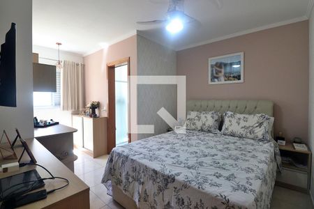 Suíte - Quarto 1 de apartamento à venda com 3 quartos, 82m² em Vila Camilópolis, Santo André