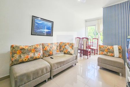 Sala de apartamento para alugar com 1 quarto, 55m² em Vila Julia, Guarujá