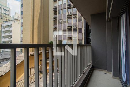 Varanda da Sala/Quarto de apartamento para alugar com 1 quarto, 38m² em Consolação, São Paulo