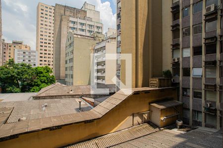 Varanda da Sala/Quarto - Vista de apartamento para alugar com 1 quarto, 38m² em Consolação, São Paulo