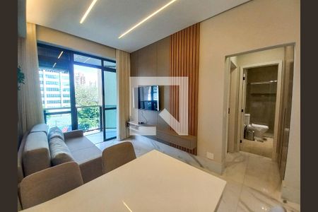Sala de apartamento à venda com 1 quarto, 40m² em Funcionários, Belo Horizonte