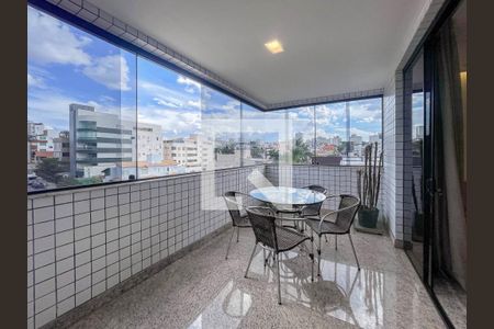 Varanda da sala  de apartamento à venda com 4 quartos, 169m² em Castelo, Belo Horizonte