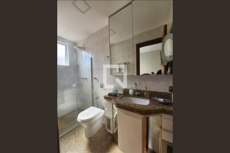 Banheiro da Suíte de apartamento à venda com 3 quartos, 120m² em Santo Antônio, Belo Horizonte