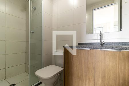 Banheiro da Suíte de apartamento para alugar com 1 quarto, 28m² em República, São Paulo