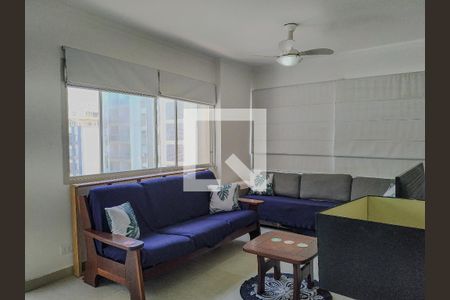 Sala de apartamento para alugar com 3 quartos, 135m² em Pitangueiras, Guarujá