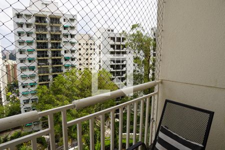 Varanda Sala de apartamento para alugar com 1 quarto, 58m² em Vila Andrade, São Paulo