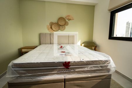 Quarto, cama de casal  de kitnet/studio para alugar com 1 quarto, 24m² em Vila Olímpia, São Paulo