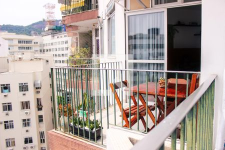 varanda da sala de apartamento à venda com 1 quarto, 70m² em Botafogo, Rio de Janeiro