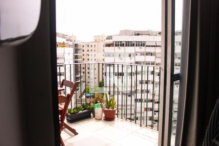 varanda da sala de apartamento à venda com 1 quarto, 70m² em Botafogo, Rio de Janeiro
