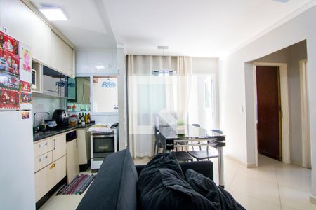 Sala/Cozinha de apartamento à venda com 2 quartos, 49m² em Jardim do Estádio, Santo André