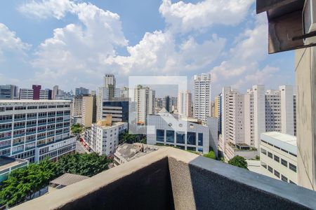 varanda vista de apartamento à venda com 1 quarto, 37m² em Liberdade, São Paulo