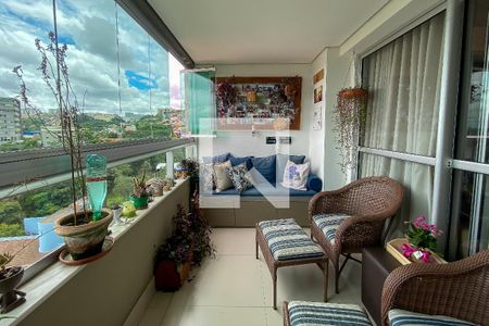 Varanda da Sala de apartamento para alugar com 3 quartos, 85m² em Estoril, Belo Horizonte