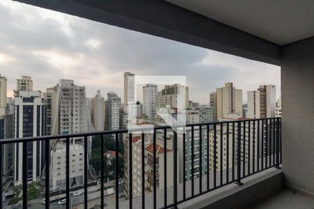 Varanda da Sala de apartamento à venda com 2 quartos, 60m² em Vila Buarque, São Paulo