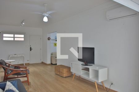 Sala de Estar e Jantar de apartamento para alugar com 1 quarto, 75m² em Gonzaga, Santos