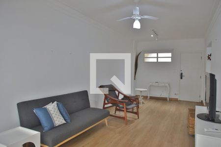 Sala de Estar e Jantar de apartamento para alugar com 1 quarto, 75m² em Gonzaga, Santos