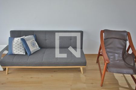 Sala de Estar e Jantar de apartamento para alugar com 1 quarto, 75m² em Gonzaga, Santos