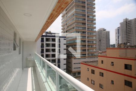 Varanda da sala  de apartamento para alugar com 1 quarto, 41m² em Boqueirão, Praia Grande