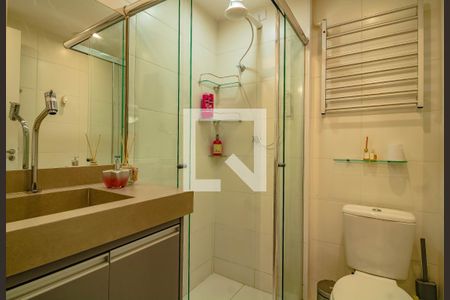 Banheiro  de kitnet/studio para alugar com 1 quarto, 27m² em Vila Clementino, São Paulo